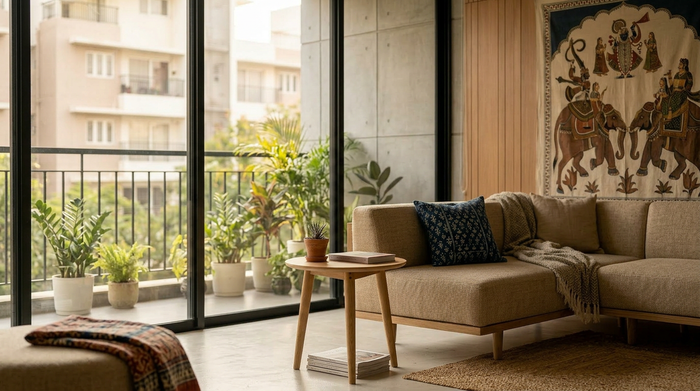 Forma Japandi Round Side Table — Minimalist Walnut