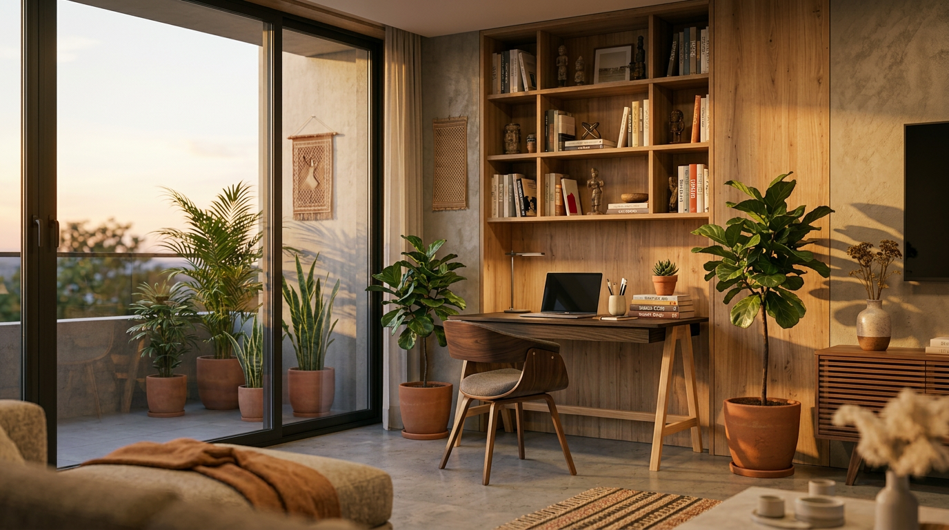 Forma Writing Desk Slim Profile — Walnut Veneer Study