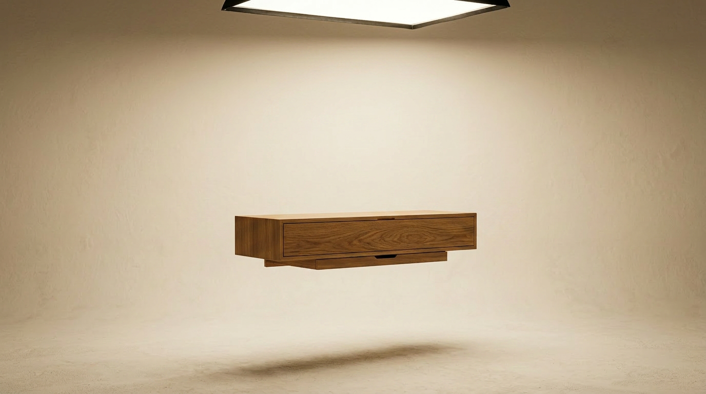 Forma Floating Shelf Long — Walnut Wall Display